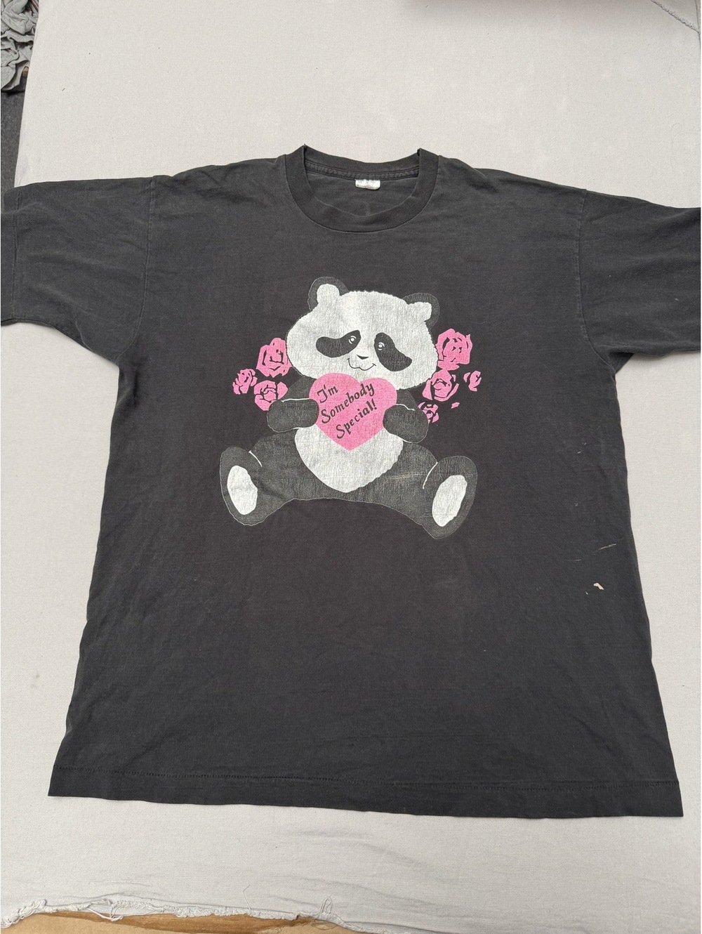 Vintage Cute Panda Valentines Day Tshirt Somebody Special XL